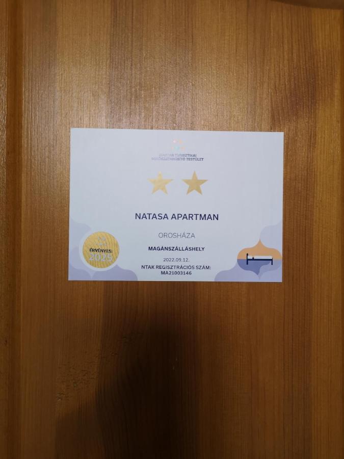 Natasa Apartman Oroshaza Exterior photo